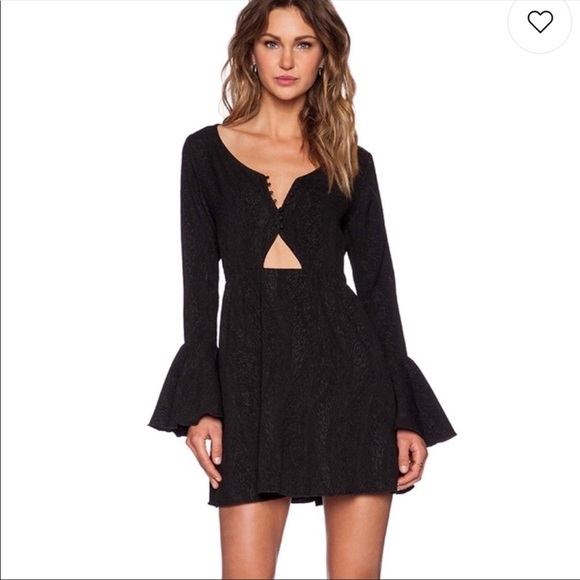 Whitney Eve black textured button front dress - Picture 1 of 8